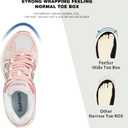 Women's Sneakers Running Tennis Shoes Non-Slip Work Shoes Hiking Shoes Tail Running Shoes (11.5, Retro Pink)