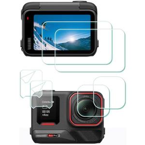 Screen Protector for Insta360 Ace Pro 2 LCD+Lens Camera [6 Pcs] insta 360 Ace Pro 2 Tempered Glass 0.3mm 9H Hardness Anti-Scrach Anti-Bubble