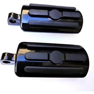 assenger Footpeg Supports Black and Chrome Motorcycle FootPegs Rest Fits for Harley XL  for Custom 883 for Softail for Dyna Glide (Black)