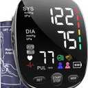 Blood Pressure Monitor for Home Use: AILE Automatic Upper Arm Blood Pressure Monitor - Skin-Friendly Blood Pressure Cuff for Adults - Extra-Large Colour Screen - Accurate BP Machine 2 * 120 Readings