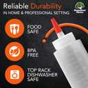 Homestead Choice 2-pack Plastic Squeeze Bottles for Sauces - 16oz Condiment Squeeze Bottles for Liquids - BPA Free Squirt Bottle with Cap - Ketchup, Syrup, Oil, Dressings, Honey & Arts and Crafts