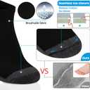 COOVAN 10 Pairs Mens Ankle Socks Men 10 Pack Low Cut Comfort Cushion Casual Socks (Large-X-Large, Black)