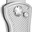 Mile High Life Golf Divot Repair Tool, All Metal Foldable Divot Tool with Pop-up Button & Magnetic Ball Marker, 2-6 Pack (Silver Fish)