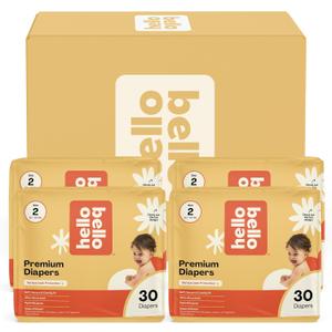 Hello Bello Diapers, Size 2 (10-16 lbs) Superstars - 120 Count Value Pack of Premium Disposable Baby Diapers, Hypoallergenic with Soft, Cloth-Like Feel