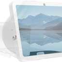 Metal Wall Mount Compatible with Echo Show 8 (3rd Gen),not for 1st & 2nd Gen,Adjustable Swivel Stand,360 Degree Rotation with Wide Angle Tilt, Without Magnetic (White)