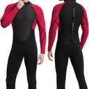 Full Mens Womens Wetsuit 3mm Neoprene Diving Scuba Swimming Thermal Wet Suits Front/Back Zipper Cold Water Warm Swimsuit, Size: L