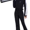 HOTIAN Women One Piece Ski Suits Slim Fit Overalls Jumpsuits Waterproof Winter Outdoor Snowboard Snow Suits, Large
