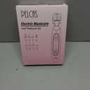 PELCAS Electric Nail File, 5 Speeds Nail Grinder for Thick Toenails, Cordless Nail Drill, Manicure and Pedicure Kit with LED Light, Toenail Grinder for Human, Thick Toenails, Natural & Acrylic Nails (Pink)