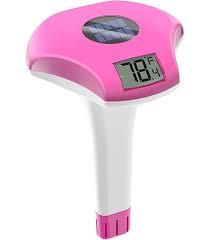 Digital Pool Thermometer IPX-8 Waterproof Swimming Pool Thermometer Floating Easy Read, Environment-Friendly Solar-Powered Pool Temperature Gauge for Swimming Pools, Spa, Hot Tubs, Pin