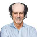 Miss U Hair Balding Wig Short Gray Bald Cap Wigs For Men Halloween Cosplay Costume Funny Wigs (Grey)