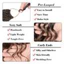 Leeven 10 Inch 8 Packs Boho Ocean Wave Crochet Hair Pre Looped Ombre Brown Curly Crochet Hair Short Ocean Braids Pre Twisted Synthetic Deep Wavy Crochet Hair for Women