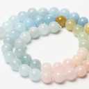 Song Xi 60Pcs A+ Grade 6mm Natural Beads Genuine Real Gemstone Beads Round Loose Beads for Jewelry Bracelet Making DIY(Rainbow Morgan)