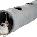 PAWZ Road Cat Tunnel 51 Inches Long Cat Toys Collapsible Tunnel 12 Inches in Diameter Large Cats Tube for Big Cats, Rabbits and Puppy- Large