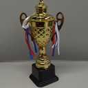 Juvale Large Gold Trophy Cup for Sports Championships, Tournaments, Award Competitions, Spelling Bee (15.2 x7.5 x 4.75 in) - Trophy Award