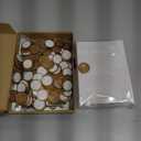 Tigeen 100 Set Invitations Wraps Set Includes Pre Folded Vellum Jackets for 5 x 7 Invitations Dried Pressed Eucalyptus Leaves Eucalyptus Gold Wax Seal Stickers for Wedding DIY Craft Gift