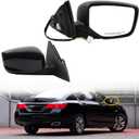 Dasbecan Passenger Side Mirror Compatible with 2013-2017 Honda Accord With Power Glass Replaces# 76208T2FA11 HO1321272 Outer Right Rearview Mirror Black Color (3Pins)