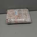 Uphome Boho Bathroom Rugs, Distressed Farmhouse Blush Pink Bath Mat, Comfy Velvet Small Bath Rugs Non Slip Washable, Vintage Oriental Toilet Rug for Sink Shower Vanity, 18x26 inch