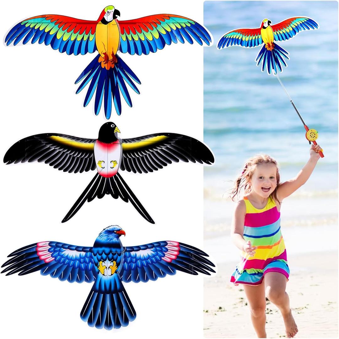 Kites for Kids Ages 3-5,Cute Colorful Kid Kites Easy to Fly for Beach Park Outdoor Game Activities,Pocket Mini Kite for Kids Ages 4-8 with Handle