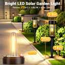 Amzarp 8 Pack Solar Garden Lights, Bright LED Solar Pathway Lights Outdoor IP65 Waterproof Rugged Shatterproof Auto On/Off for Landscape Garden Yard Walkway Driveway Lawn Lighting (3000K Warm White)
