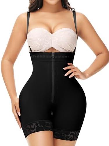 SHAPSHE Fajas Colombianas Moldeadoras Post Surgery Stage 2 Compression Garment Butt Lifting Full Body Shaper with Zipper M