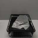 Dish Drying Rack - Space-Saving Small Dish Rack for Kitchen Counter, Rust-Resistant Kitchen Drying Rack, Compact Dish Drainer Organizer with Utensil Holder for Home Kitchen, Black