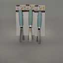ScrapCooking 5175 Small Angled Spatula Stainless Steel Multi-Coloured 4 x 35.5 x 1.6 cm, Pack Of 3