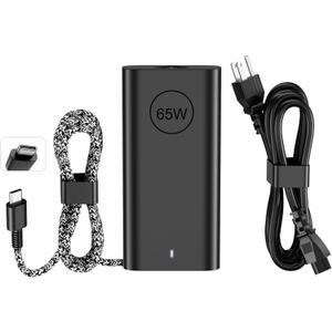 65W Laptop Charger USB C - Compatible with Dell Latitude 5420 5520 7420 7430 5430 5530 5540 5440 5450 5550 and Inspiron 14 16 XPS 13, Computer Type C AC Adapter Power Supply Cord