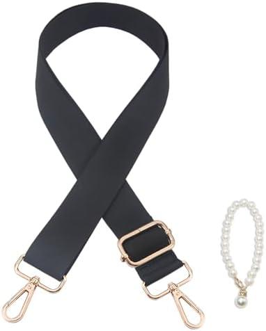 LROEZR Purse Strap Replacement Belt Shoulder Adjustable Wide Guitar Straps for Crossbody Bag Handbag 1.5 inch Black