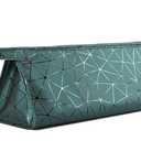 Leather Travel Case Travel Case Compatible with Dyson Airwrap Styler, Portable Waterproof Dyson Airwrap Travel Case, Airwrap Organizer Bag for Shark FlexStyle Attachments Storage, Dark Green