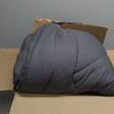 HEVUMYI 7 Pieces Queen Comforter Set, All Season Reversible Bed in a Bag, Ultra Soft Queen Bedding Set with Grey Comforter, Flat Sheet, Fitted Sheet, Pillowcases, Pillow Shams, Dark Grey