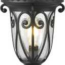 Matte Black Outdoor Post Lights with Pier Mount, 24 Inch High Exterior Lamp Post Lantern with Clear Seeded Glass, Outside Aluminum Pole Lantern for Yard, Pathway, Garden