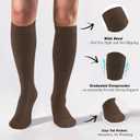 Cotton Compression Socks for Women&Men 15-20mmHg Knee High Cute Support Sock for Nurses, Pregnant Women, Travel