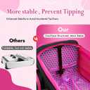 Dance Bag with Garment Rack and Curtain, 23'' Dance Competition Bag with Garment Rack & Wheels, Rolling Dance Bag for Girls, Suitcase for Dancer Cheerleader Little Princess(Black)