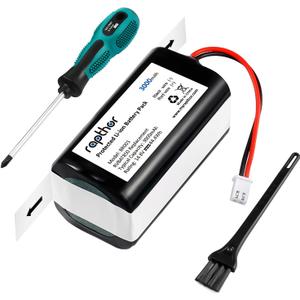 rapthor Replacement RVBAT850 Battery for Shark Vacuum ION/IQ/AI Robot for R75, R85, RV761, RV850C, RV1001AE, RV1000S, RV1100VL, UR1000SR, RV700_N, RV720_N (2-Prong Connector, NOT for 3-Prong) (1PCS)