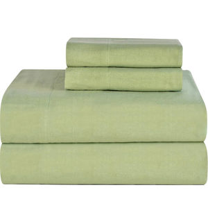 Celeste Home Ultra Soft Flannel Sheet Set with Pillowcase, Twin, Sage