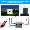 HDMI ARC Adapter 4K60Hz HDMI ARC Audio Extractor with 3.5mm and L R Stereo Audio for HDTV Soundbar Speaker Amplifier