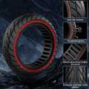Cooryda 60/70-6.5 Scooter Tire, 10x2.50 Solid Scooter Tire 10 inch Electric Rubber Tubeless Scooter Wheels for Ninebot G30 Max/G30D 10x2.5 Front or Rear Replacement Solid Tires 2pc Red