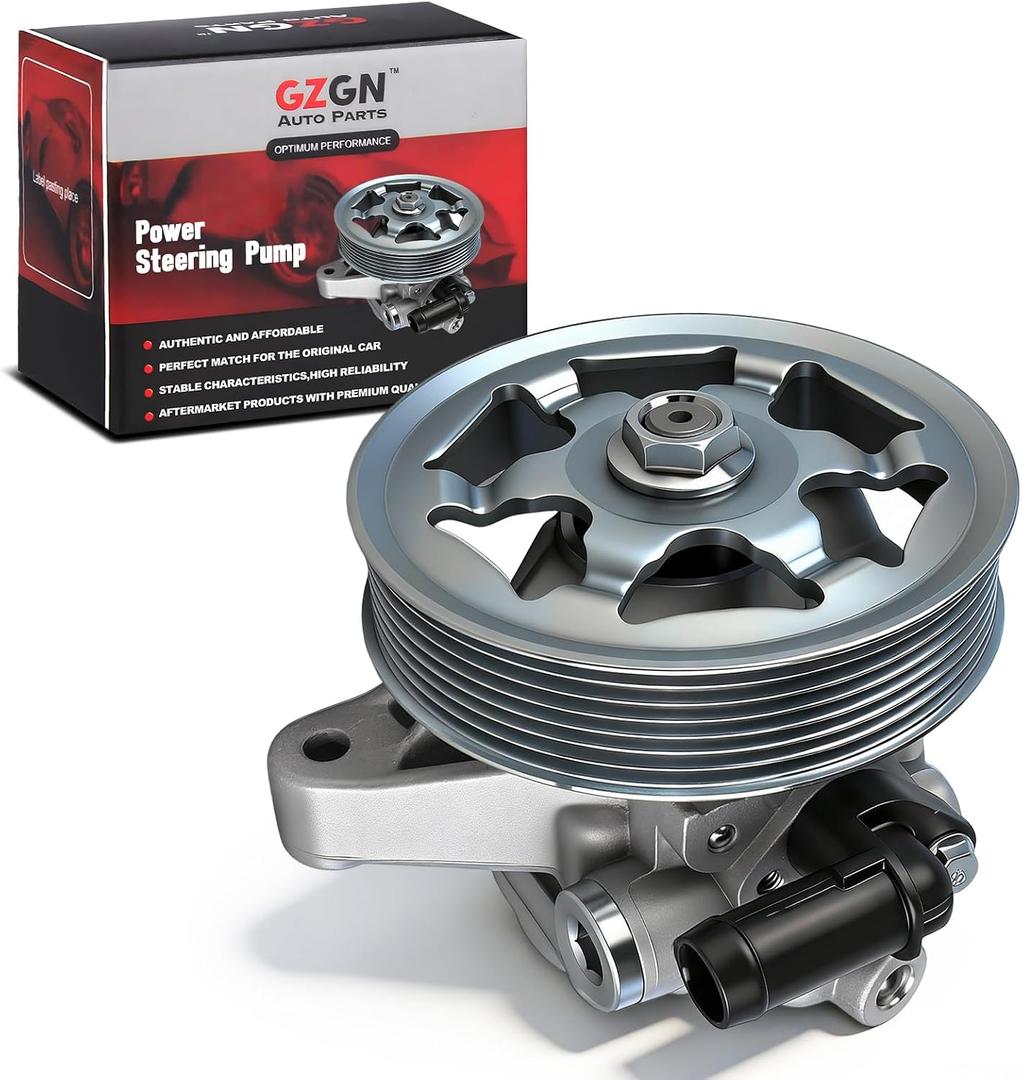 Power Steering Pump 21-5341 with Pulley Fits for 2003-2007 Honda Accord EX Sedan, 2004-2007 Accord EX Coupe 2-Door 2.4L, 2003-2007 Accord LX Sedan 4-Door 2.4L, Power Assist Pump Replace# 56110RAAA01