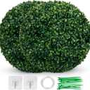 MYOYAY Artificial Topiary Ball 2Pcs Boxwood Balls Artificial Round Plants Fake Topiary Balls for Indoor Outdoor Wedding Home Patios Decor 16 Inch (16 Inch-M)