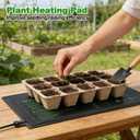 Bestio Seeding Heat Mat 10"x 20.75", 2 Pack Waterproof Durable Heat Mat for Seed Starting, UL and MET Certified Plant Heating Pad for Seed Germination, Hydroponics, Greenhouses