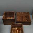 6 Pack Wooden Risers Display Stands Rustic Wood Cake & Cupcake Stands for Party Square Food Risers for Buffet Wooden Crates for Display Home Decor