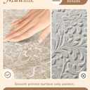 Madane 5x7 Area Rugs for Living Room, Washable Vintage Neutral Rug with Non-Slip Backing, Soft Floral Print Throw Rugs Floor Low Pile Carpet for Bedroom Dining Room Farmhouse (5 x 7, Beige/Brown)