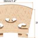 MECCANIXITY 1/8 Violin Bridge Maple Wood Violin Parts for 1/8 Violin, Pack of 2