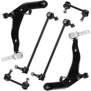 Front Lower Control Arm with Ball Joint Assembly + Front Rear Sway Bar Links for Nissan Murano 2003 2004 2005 2006 2007, Suspension Kit K620558 K620559 K80255 K80256 K80465 K80466-6pc Set