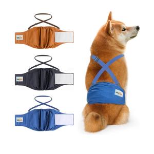 Idepet Belly Bands for Male Dogs with Suspender Detachable, 3 Pack Male Dog Belly Bands Washable Doggie Boy Diapers Reusable Male Pee Wraps for Small Medium Dog S