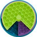 Outward Hound by Nina Ottosson Lickin Layers 3-in-1 Interactive Dog Feeder Puzzle, Lick Mat & Slow Feeder Bowl  Mental Stimulation Toy for Medium & Large Dogs, Holds 2 Cups of Wet or Dry Food (Lickin Layers (Green, Purple, Blue))