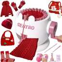 PKHOUHYI Sentro 22 Knitting Machine, Sentro 22 Needles Knitting Machine Automatic Circular Weaving Spinning Knitting Loom Machine Kit for Adults and Beginners for Kintting Toys/Scarf/Hats/Sweater