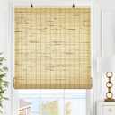 LazBlinds Cordless Bamboo Blinds, Roll Up Shades for Windows, Light Filtering Hanging Window Blinds, Bamboo Shades for Patio Indoor/Outdoor Porch, 32'' W x 72'' H, Petite Rustique