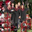 2026 Graduation Party Decorations Black and Maroon Class of 2026 Balloon Boxes with Letters 2026 Grad & So Proud of You Congrats Grad Party Decorations 117pcs Balloons for Any Grades Class Grad Party