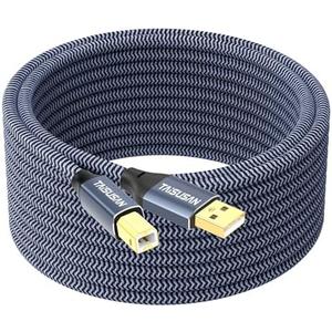 TAISUSAN USB Printer Cable 30ft, Type A to B, High Speed Cord Compatible for Keyboard, MacBook, Printers and Scanners - Gray